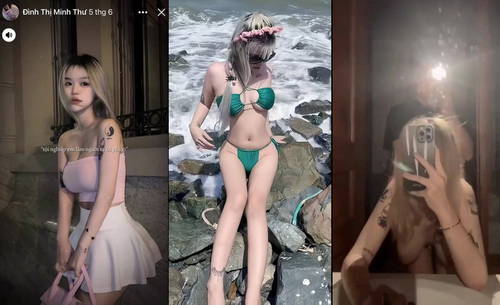 Đình Thị Minh Thư anh quay phim em cũng lấy điện thoại ra quay